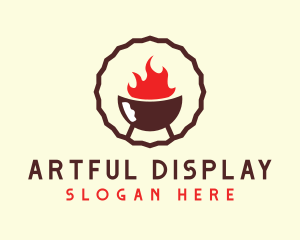 Smoked Hot Barbecue BBQ Grill logo design