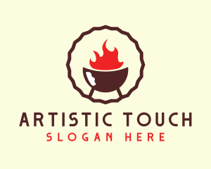 Smoked Hot Barbecue BBQ Grill logo design