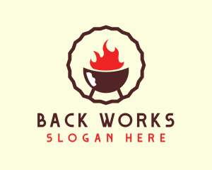 Smoked Hot Barbecue BBQ Grill logo design