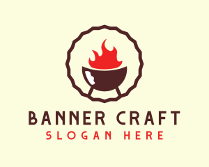 Smoked Hot Barbecue BBQ Grill logo design