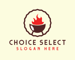 Smoked Hot Barbecue BBQ Grill logo design