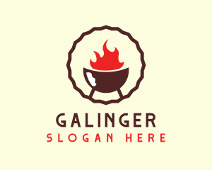 Sizzling - Hot Barbecue BBQ Grill logo design