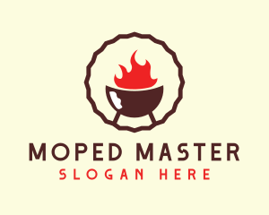 Smoked Hot Barbecue BBQ Grill logo design