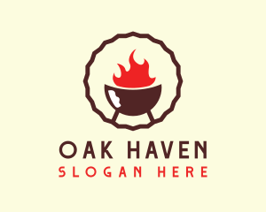 Smoked Hot Barbecue BBQ Grill logo design