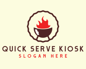 Smoked Hot Barbecue BBQ Grill logo design