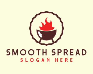 Smoked Hot Barbecue BBQ Grill logo design