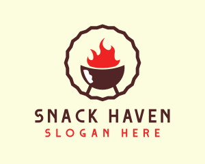 Smoked Hot Barbecue BBQ Grill logo design