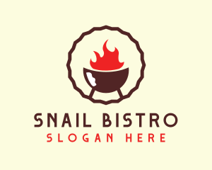 Smoke Hot Barbecue BBQ Grill logo design