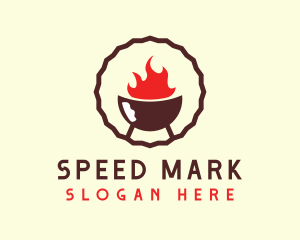 Smoked Hot Barbecue BBQ Grill logo design