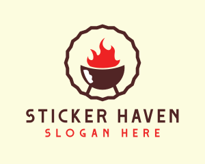 Smoked Hot Barbecue BBQ Grill logo design