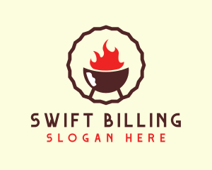 Smoked Hot Barbecue BBQ Grill logo design