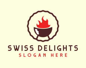 Smoked Hot Barbecue BBQ Grill logo design