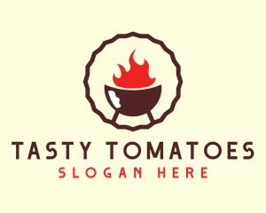 Smoked Hot Barbecue BBQ Grill logo design