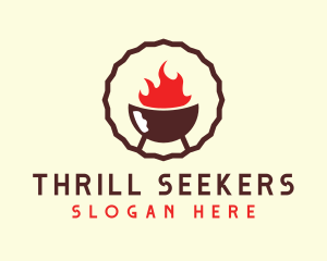 Smoked Hot Barbecue BBQ Grill logo design