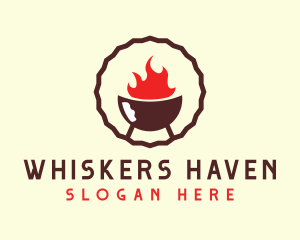 Smoked Hot Barbecue BBQ Grill logo design