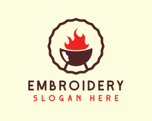 Smoked Hot Barbecue BBQ Grill logo design