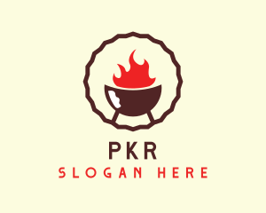 Smoked Hot Barbecue BBQ Grill logo design