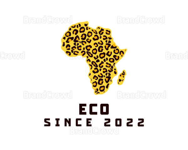 Leopard African Map Logo