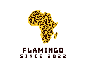 Zoology - Leopard African Map logo design