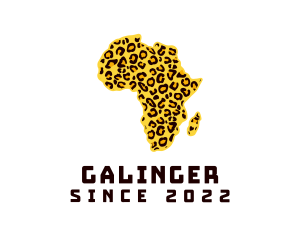 Savannah - Leopard African Map logo design