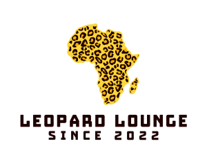 Leopard - Leopard African Map logo design