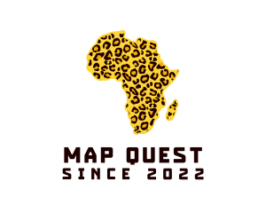 Leopard African Map logo design