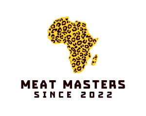 Leopard African Map logo design