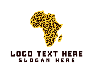 Leopard African Map Logo