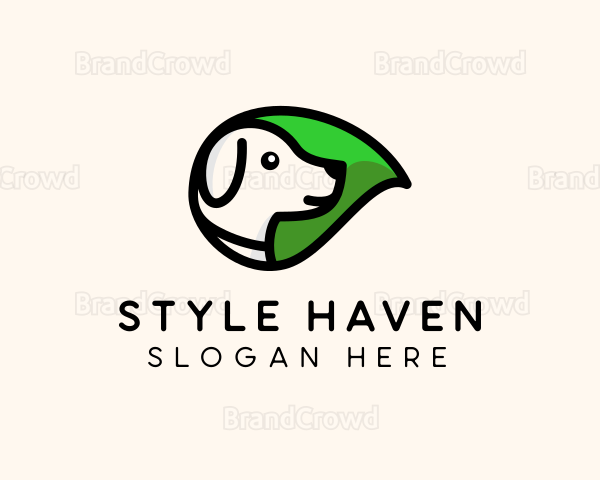 Organic Leaf Dog Logo
