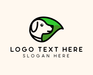 Dog Sitter - Organic Leaf Dog logo design