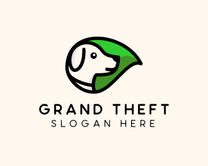 Animal Shelter - Organic Leaf Dog logo design