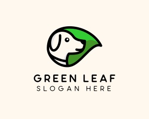 Organic Leaf Dog logo design