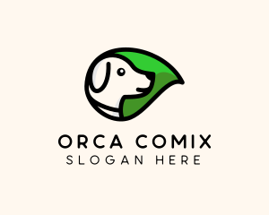 Eco Friendly - Organic Leaf Dog logo design