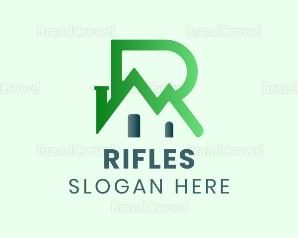 Green Roof Letter R Logo