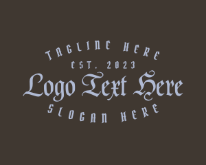 Wordmark - Gothic Retro Tattoo logo design
