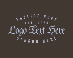 Gothic Retro Tattoo Logo