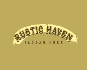 Rustic Pub Paint Brush logo design