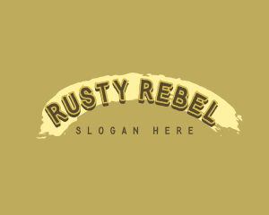 Rustic Pub Paint Brush logo design