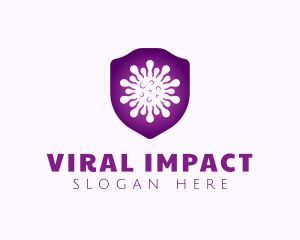 Infection - Virus Defense Shield logo design