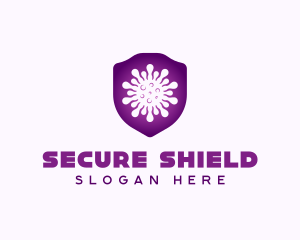 Virus Defense Shield logo design