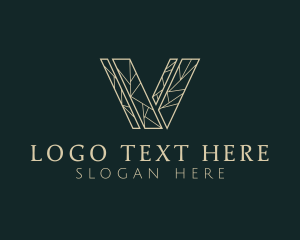 Letter V - Geometric Business Letter V logo design