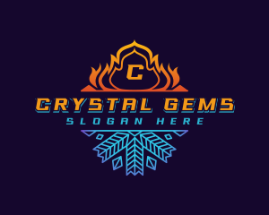 Fire Crystal Ice  logo design