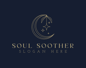 Healer - Star Moon Floral logo design