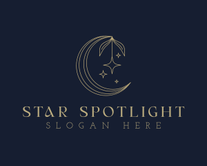 Star Moon Floral logo design