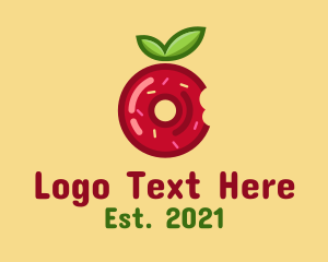 Cuisine - Apple Jelly Donut logo design