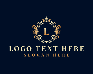 Leaves - Luxury Crown Event logo design