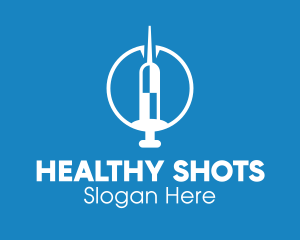 Rocket Vaccine Syringe logo design