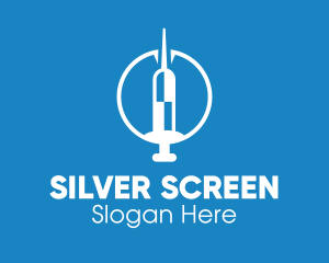 Space Vehicle - Rocket Vaccine Syringe logo design