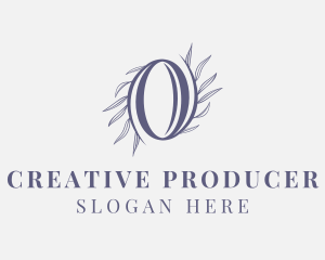 Leaf Border Letter O Logo