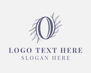 Leaf Border Letter O Logo
